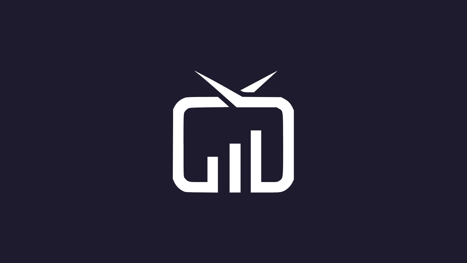 Het logo van het TV Dashboard op een vlak in de merkkleur.